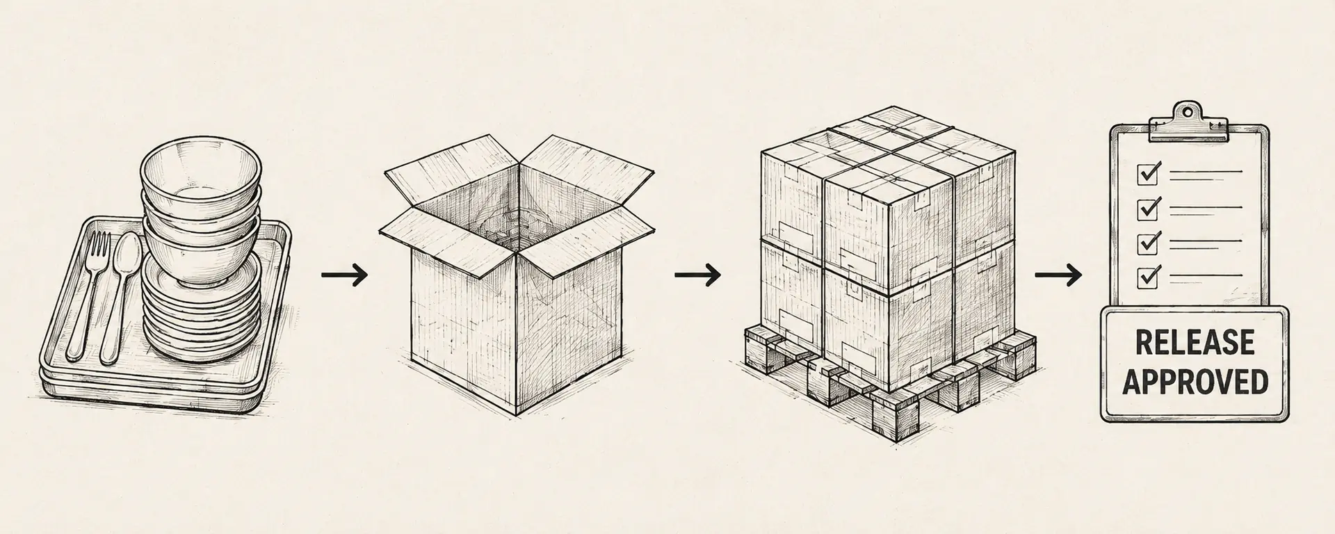 Packing and final release process