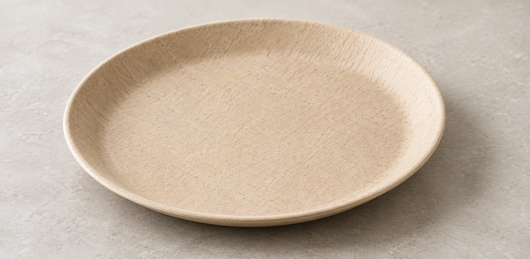 Natural fibre plate sample prepared for evaluation