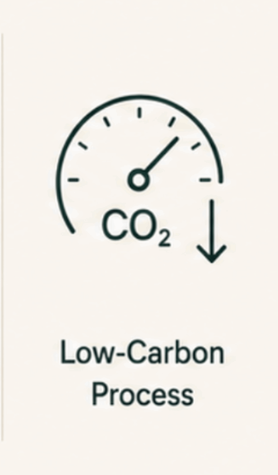 Low-carbon manufacturing process feature