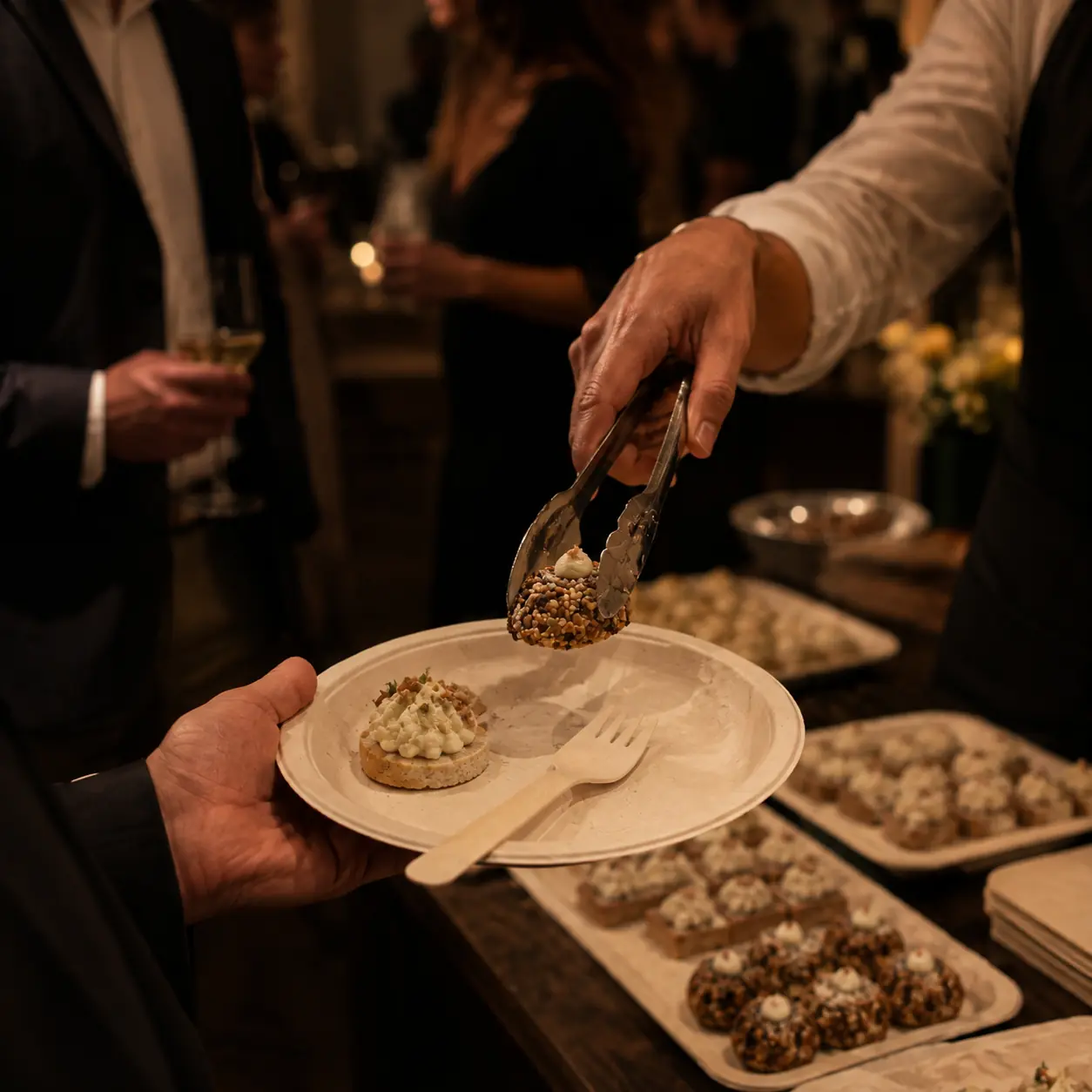 Plant fibre tableware used for catering