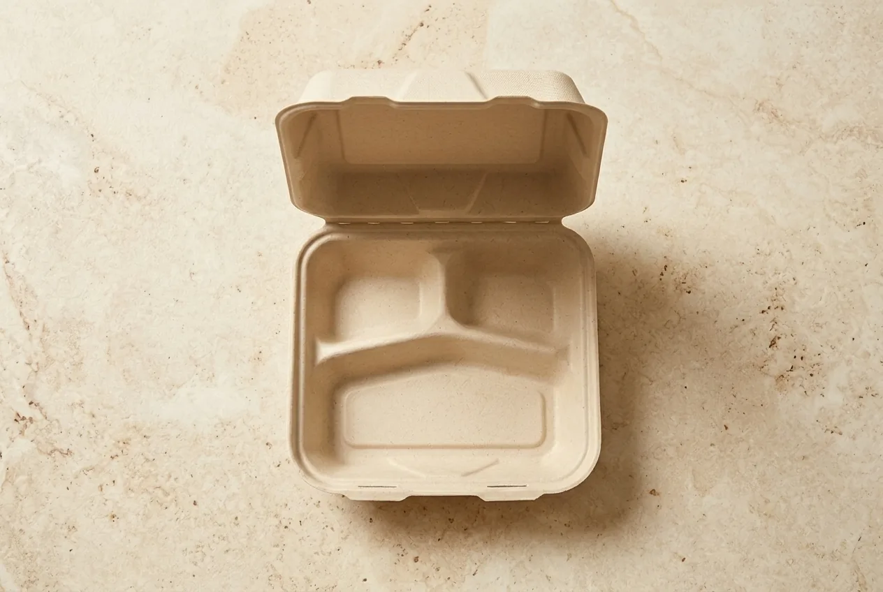 3-Compartment Hinged Clamshell