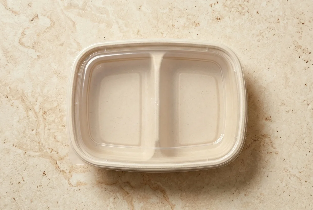 2-Compartment Rectangular Meal Box