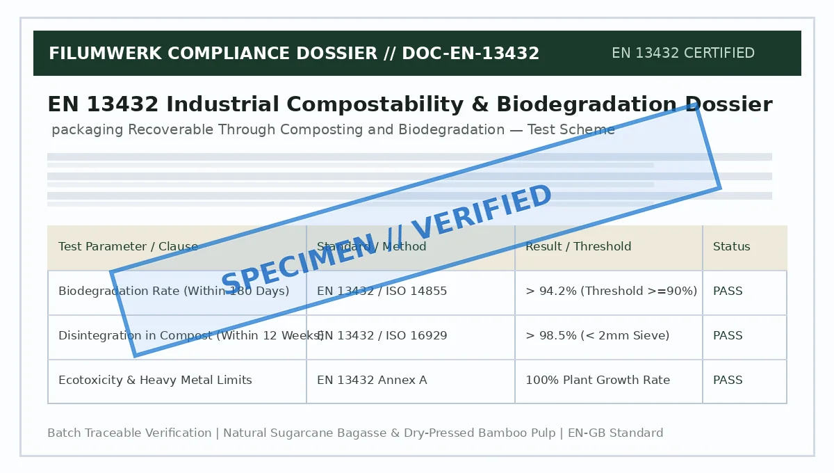 EN 13432 Industrial Compostability Dossier